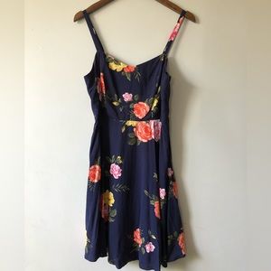 Navy Floral Cami Dress- Size M